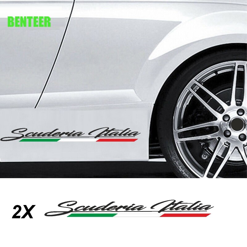 

Автомобильные боковые наклейки Scuderia Italia, 2 шт., аксессуары для Fiat 500 Abarth 500X 500L Punto Bravo Argo Tipo Panda