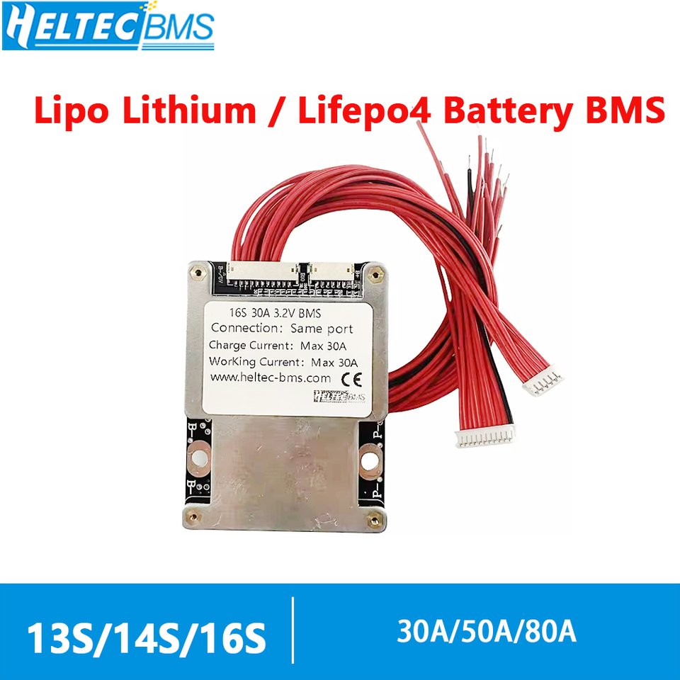 

HeltecBMS LiPo/LiFePO4 аккумулятор BMS 48V 13S/14S/16S 30A/50A/80A