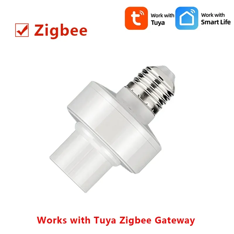 

Tuya WiFi/Zigbee Smart E27 цоколь лампы адаптер держатель лампы основание Smart Life управление приложением поддержка Alexa Google Home AC85-265V