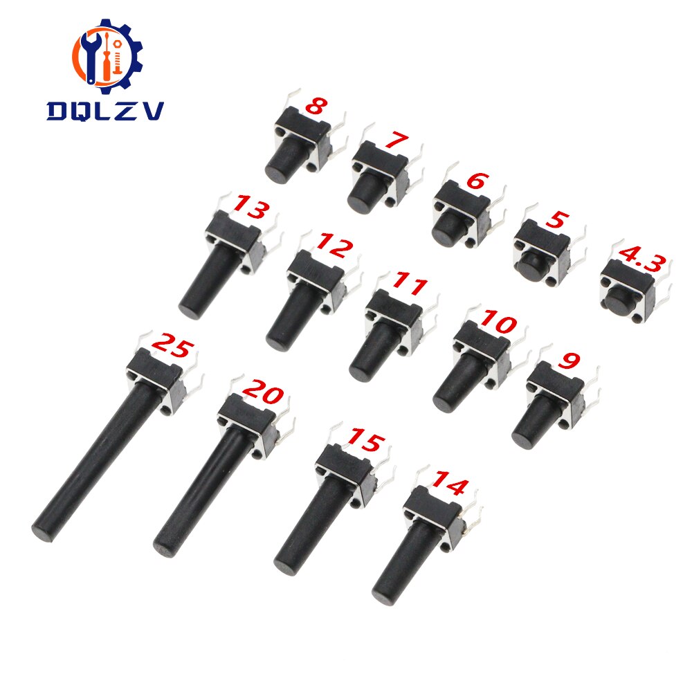 

Микротактовые переключатели DQLZV 4-контактные 6*6