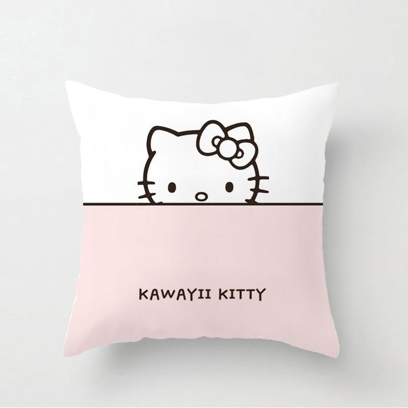 

Наволочка Hello Kitty Sanrio, мультяшная фигурка Kitty, подушка для дивана, украшение для комнаты, двухсторонняя декоративная подушка для девочки