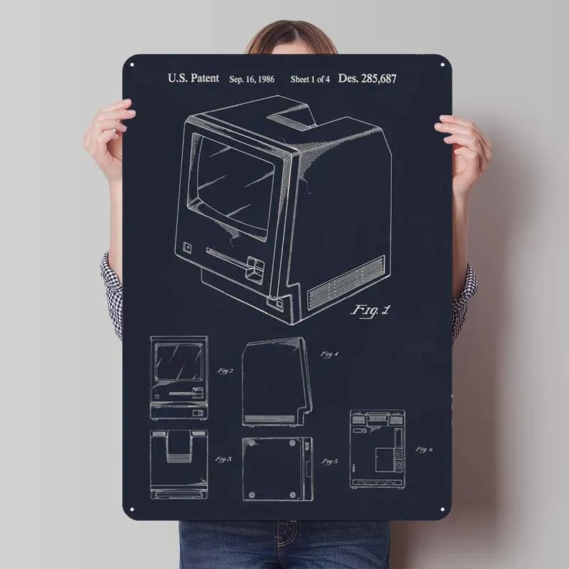 

Винтажная металлическая табличка Apple Macintosh