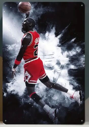 

1 металлическая настенная вывеска Michael Jordan-Bulls в винтажном стиле — Chicago 12x8 из нового алюминия