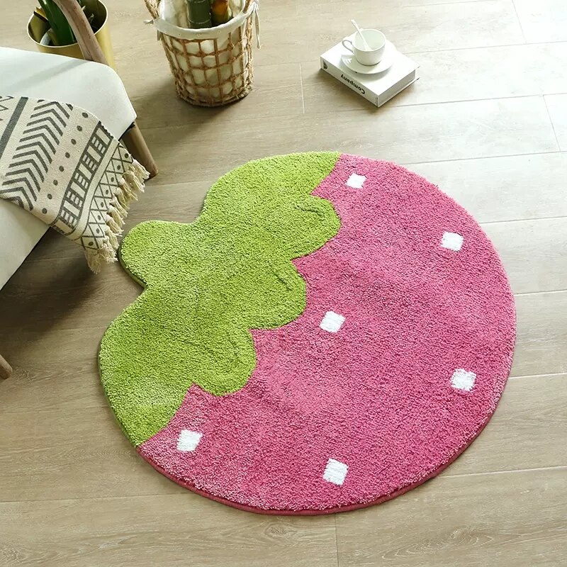

Мультяшный клубничный ковёр из акрила 60x60 см