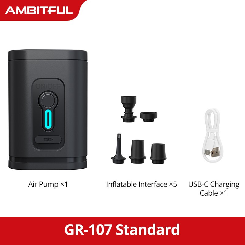 

Портативный беспроводной надувной насос Ambitful GR-107 Mini