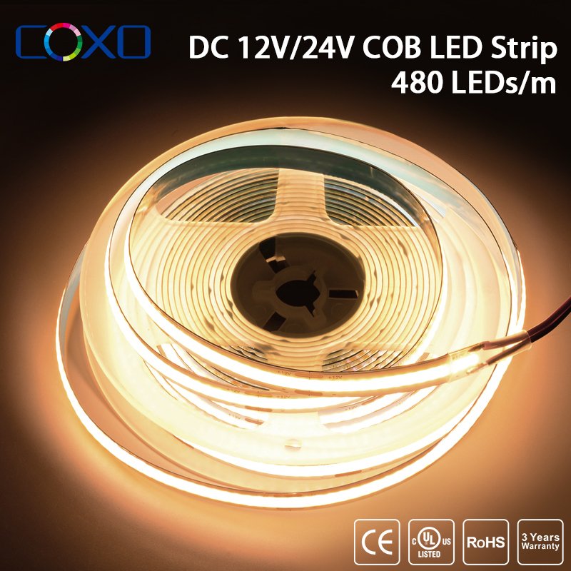 

COXO светодиодная лента COB 320/480 светодиодов/м 5м 3000-6500K