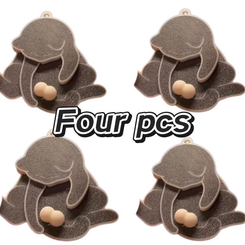 

Мультяшный кот брелок для ключей пластик черный и белый