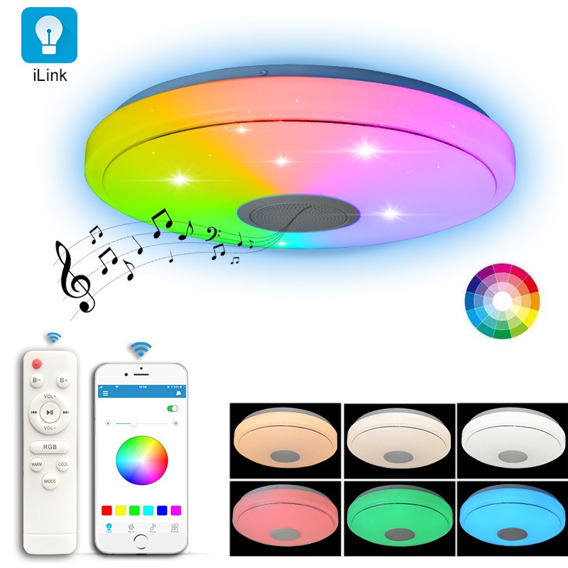 

Bluetooth музыкальный потолочный светильник NoEnName_Null круглый RGB