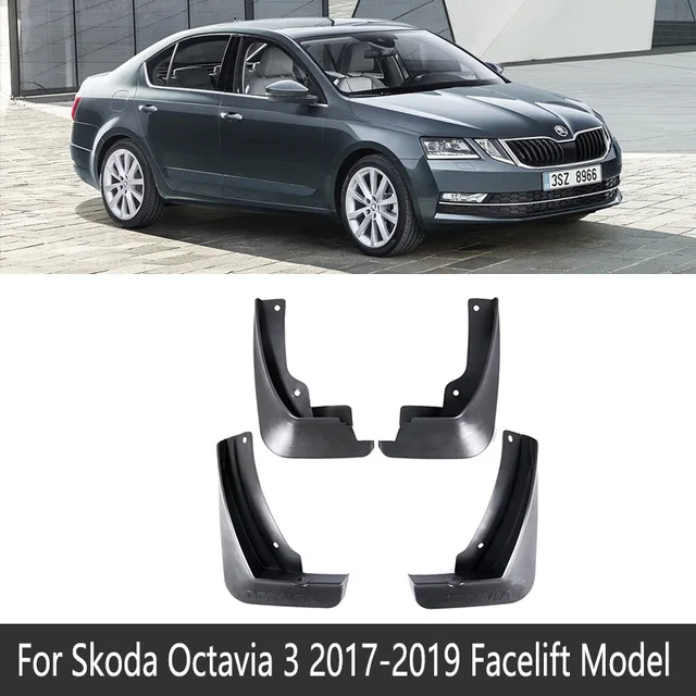 

4 шт. для Skoda Octavia 3 A7 5E Sedan 2014 ~ 2019 автомобильные колеса, крылья, антифриз, брызговики, брызговики, автоаксессуары