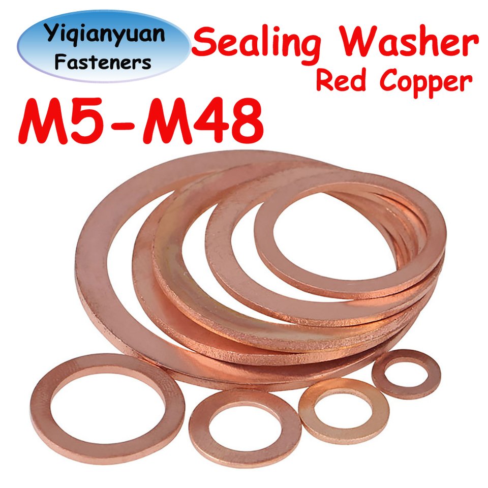 

Красные медные шайбы Yiqianyuan M5-M48