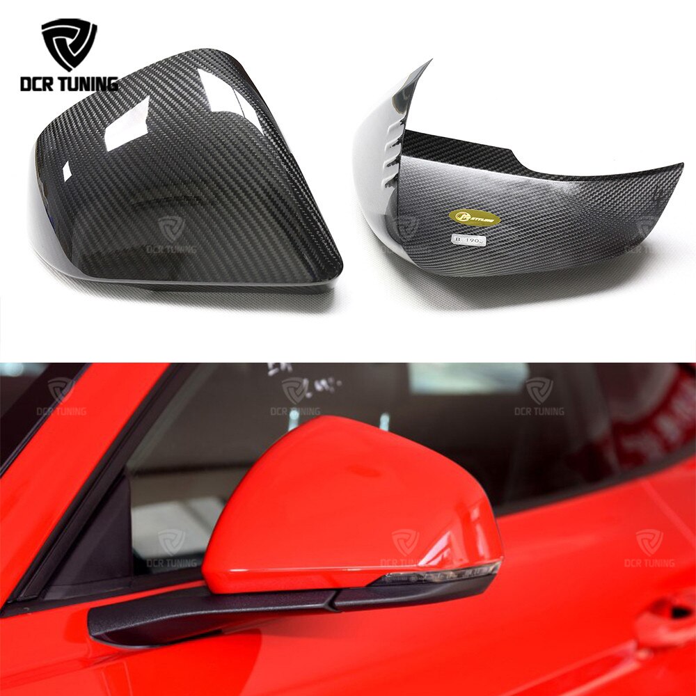 

Для Ford Mustang крышка зеркала заднего вида из углеродного волокна глянцевая черная отделка Add On Style 2008 - UP Mustang колпачки из углеродного волокна