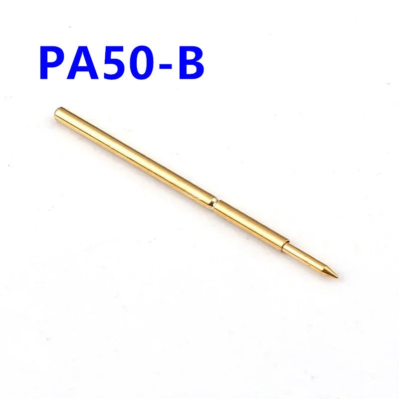 

100 шт. позолоченный PA50-B1 заостренный пружинный тестовый штифт, ствол 0,68 мм, длина 16,55 мм, штифт Pogo для печатной платы
