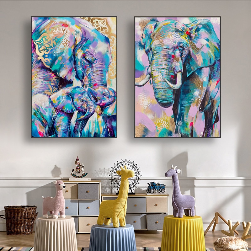 

Настенное полотно Elephant Graffiti HALFLEMART