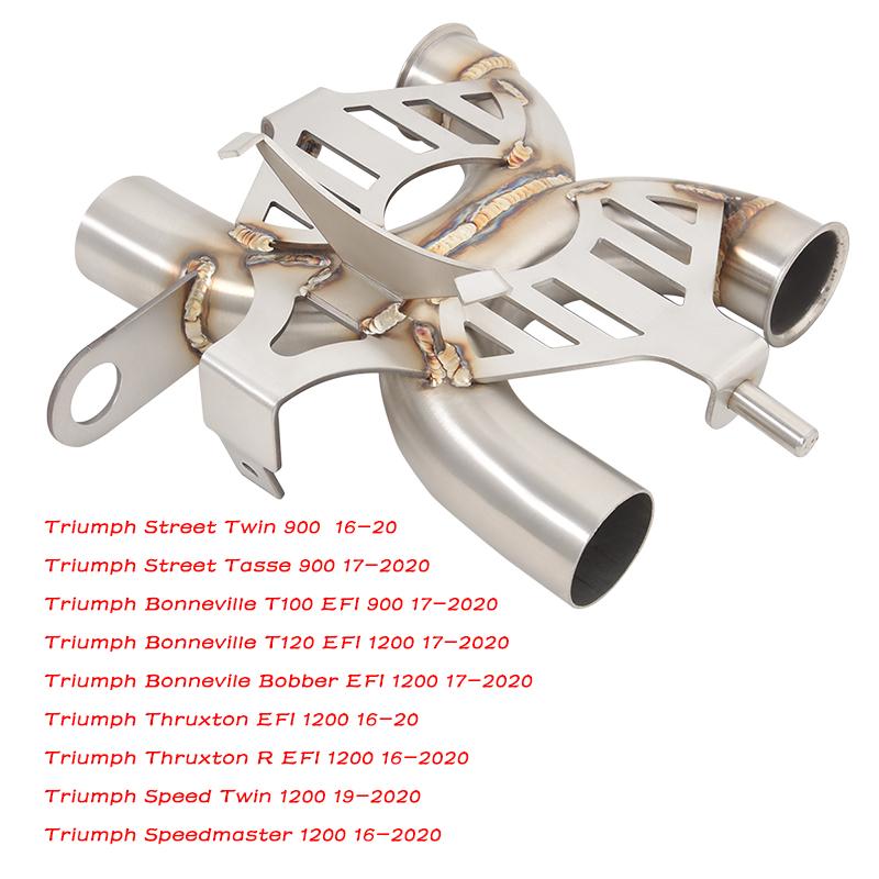 

Для мотоцикла Triumph Speed Twin 1200 2019-2020 Exhasut, средняя труба, Соединительная труба из нержавеющей стали