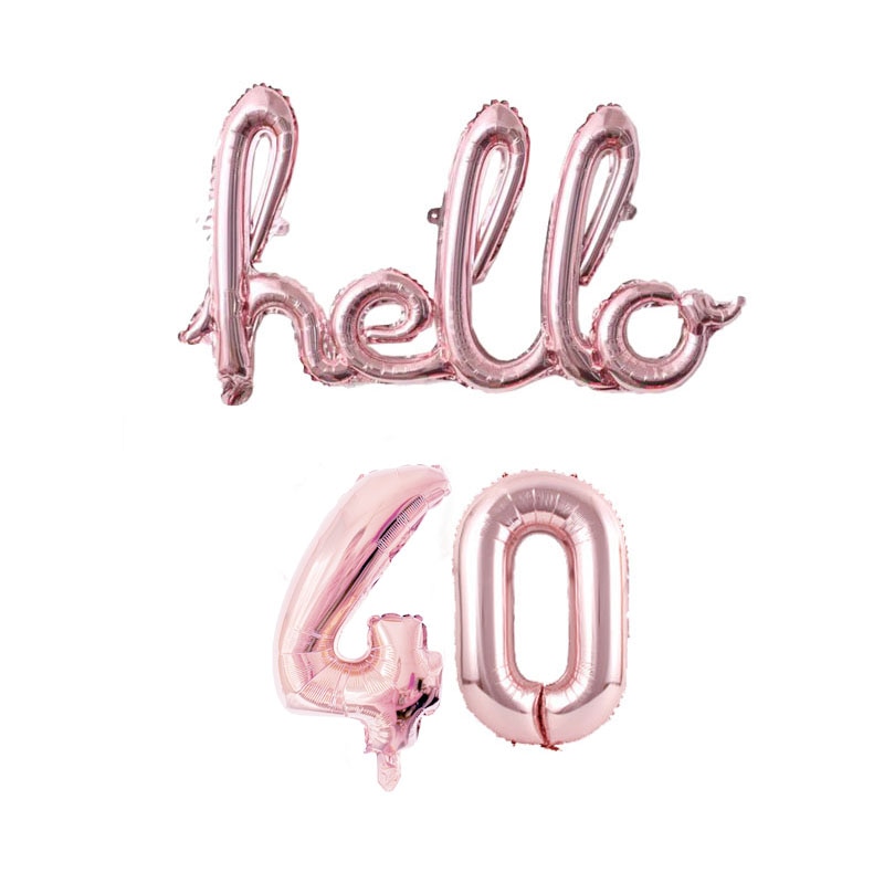 

Фольгированные шары CHLEZI Hello 30 40 50, 16 дюймов, розовое золото, серебро