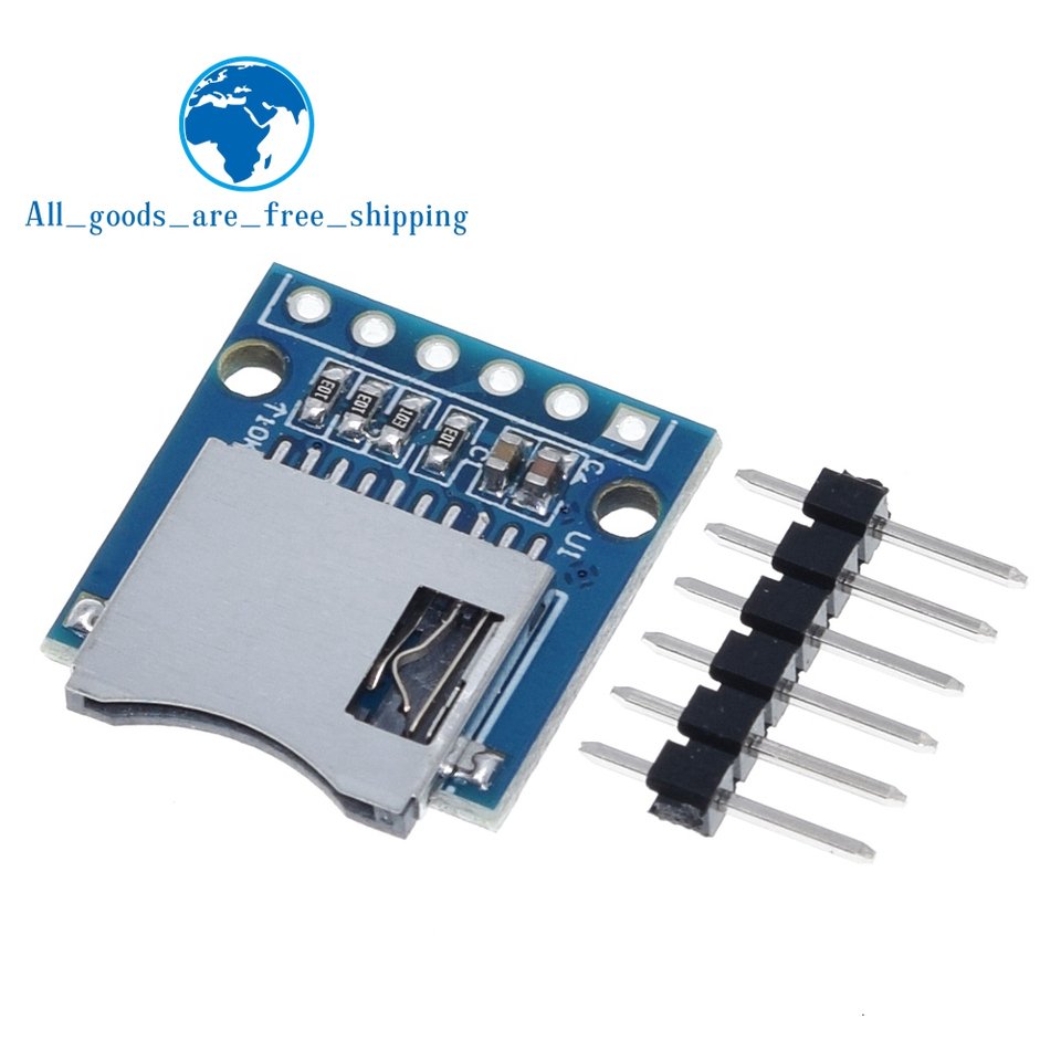 

Плата расширения памяти TZT Micro SD Mini Micro SD TF Card Модуль защиты памяти с контактами для Arduino ARM AVR