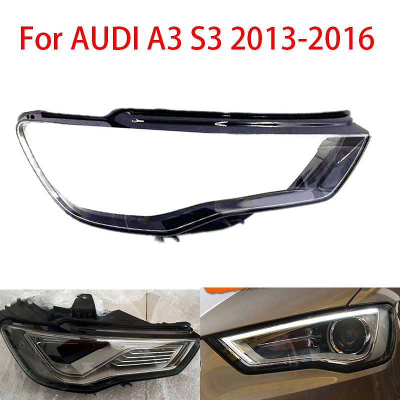 

Для Audi A3 S3 8V 2013-2016 абажур для фар прозрачная линза для фар левая и правая крышка абажура защита линзы света