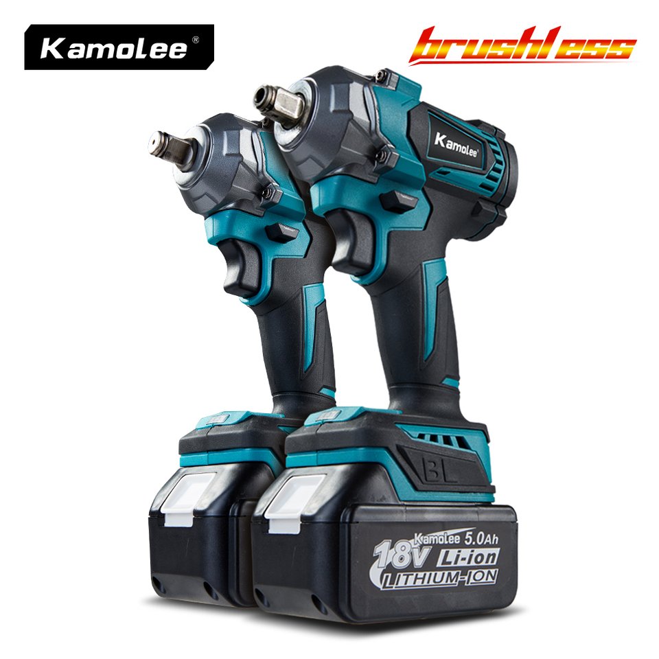 

Kamolee 1200N.M Бесщёточный электрический ударный гайковерт для аккумулятора Makita 18 В
