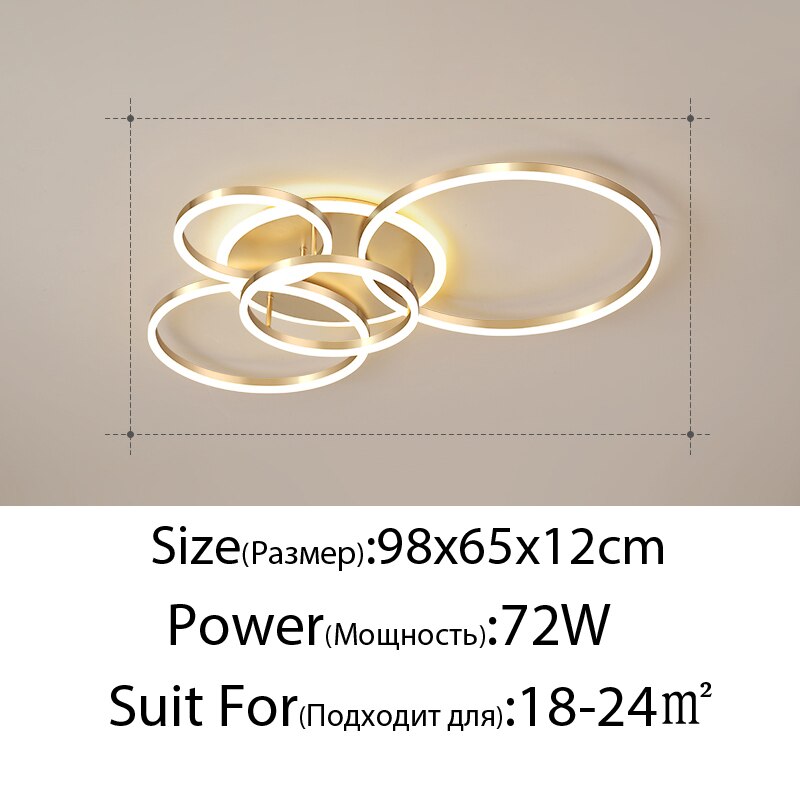 

Люстра SANDYHA LED золотая 5 головок