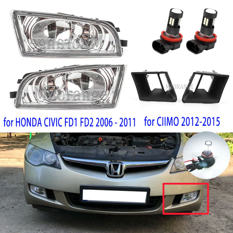 

Для Honda Civic 4D 2006 2007 2008 2009 2010-Up передний бампер противотуманная фара светодиодная противотуманная фара в сборе Автомобильный светильник Стайлинг автомобиля