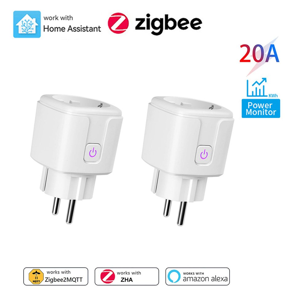 

RYRA Умная вилка Zigbee 20A/16A с монитором мощности