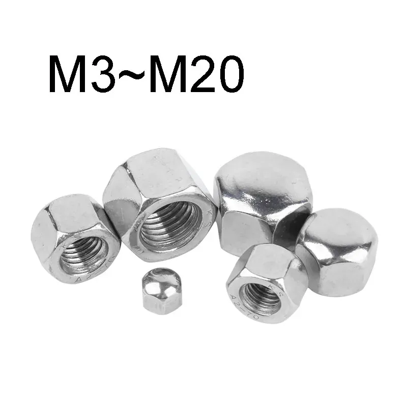 

Гайки шестигранные из нержавейки M3-M20