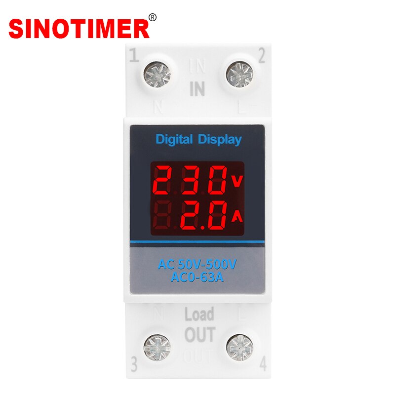 

Однофазный амперметр SINOTIMER SDM002 50-500В