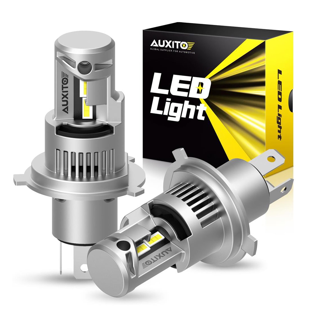 

AUXITO 2 Шт., 20000LM H4 9003, Светодиодные Лампы Для Фар, 6000K, Белые, Canbus, Без Ошибок, Дальний/ближний Свет, 100 Вт