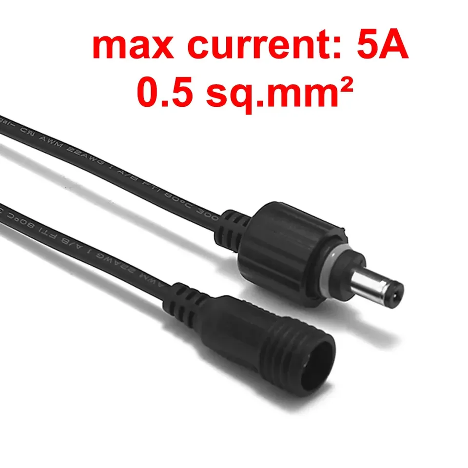 

Водонепроницаемый Удлинительный кабель постоянного тока 20AWG 0, 5 мм2 1 м 5 в 12 В 24 В 5,5 мм 2,1 мм медный провод Jack для наружной лампы, светильника, аккумуляторного блока