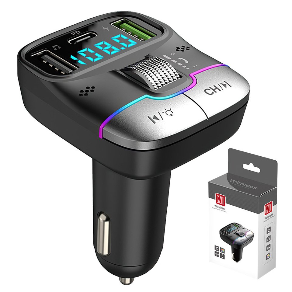 

Bluetooth 5,3 FM-передатчик Беспроводной двойной USB-адаптер PD MP3-плеер 3.1A Быстрое зарядное устройство Автомобильные аксессуары