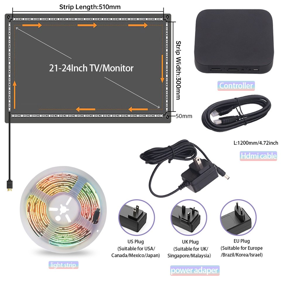 

Giexperience Smart AI Screen Sync Box Ambient LED Strip