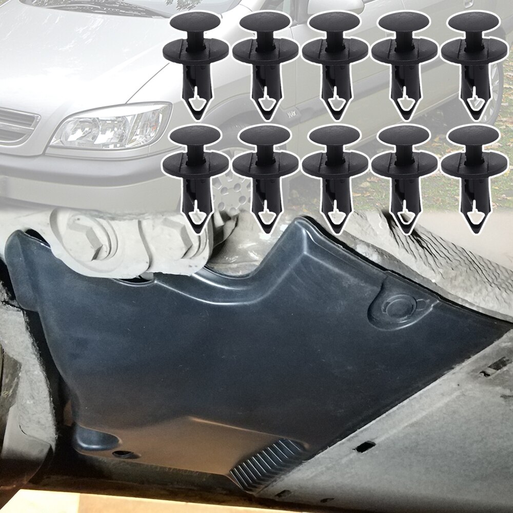 

10 шт. для Opel Vauxhall Zafira A 1999 2000 2001-2005 брызговик двигателя под полкой, зажим для поддона, подкладка кузова, фиксирующая заклепка для ковра