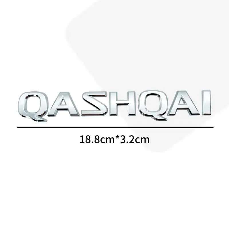 

Декор автомобиля 3D АБС-пластик серебристый/черный QASHQAI буквенный логотип задний багажник хвост эмблема наклейка украшения аксессуары для стайлинга автомобилей