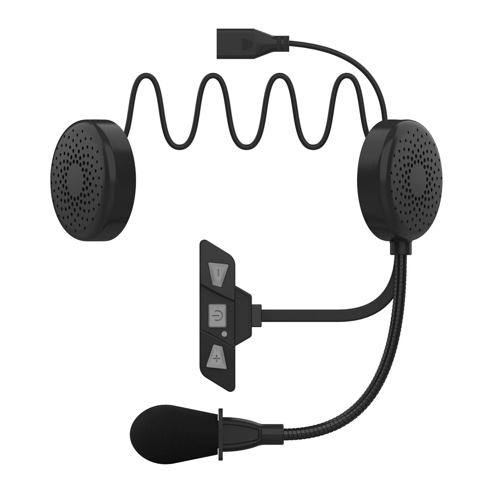 

Беспроводная Bluetooth 5.2 Гарнитура Для Мотоциклетного Шлема, Стерео Музыкальный Плеер С Шумопоглощающим Втулкой