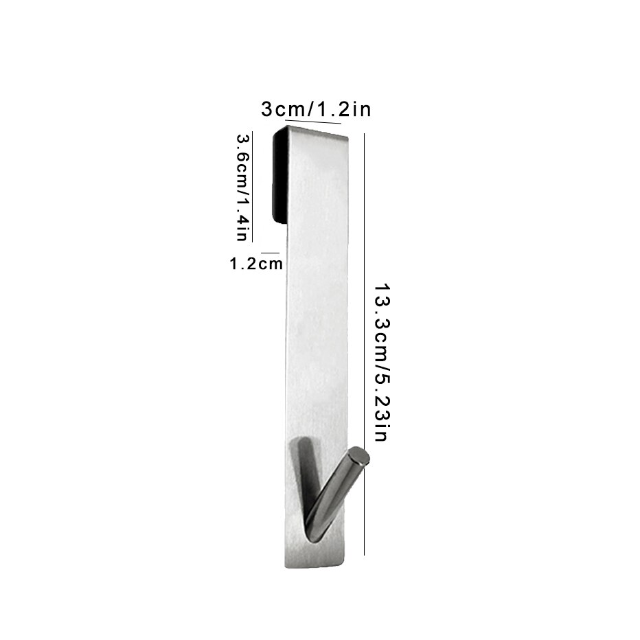 

Металлический крючок для двери душа в ванную комнату, над стеклянной дверью, вешалка для полотенец, держатель для полотенец из нержавеющей стали без сверления, вешалка