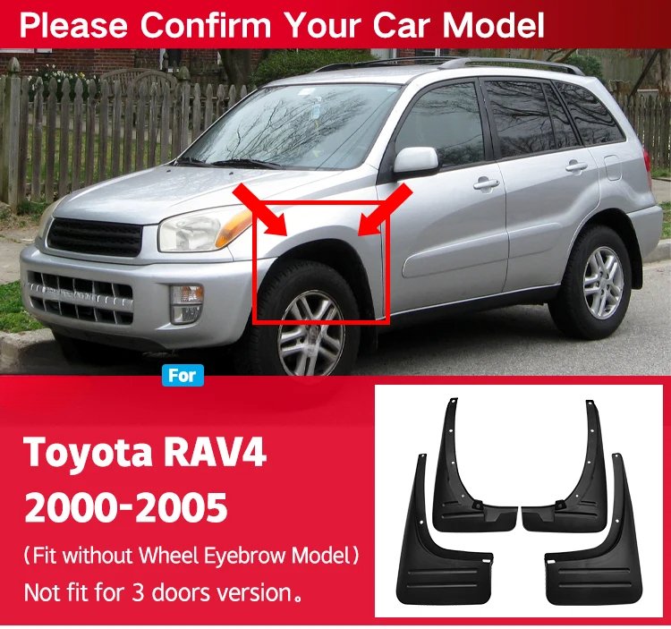 

Автомобильные брызговики для Toyota RAV4 2000-2005 XA20 2001 2002 2003 2004, брызговики, передние и задние брызговики