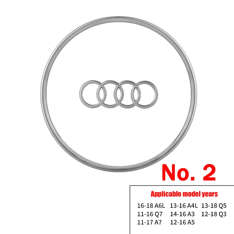 

Накладка на рамку рулевого колеса автомобиля, сменный логотип для AUDI A6L 2016-2018 Q5 Q3 2013-2018 Q7 A7 2011-2016 A3 A4L A5 2014-2016
