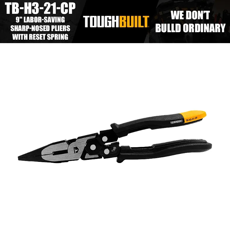 

ToughBuilt TB-H3-21-CP 9-дюймовые трудосберегающие острые плоскогубцы с сбросом Sprin, аксессуары для ручных инструментов