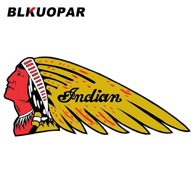 

Автомобильная наклейка BLKUOPAR для индейцев, 13 см x 5,8 см, устойчивая к царапинам наклейка, водонепроницаемая виниловая автомобильная пленка для мотоцикла, холодильника