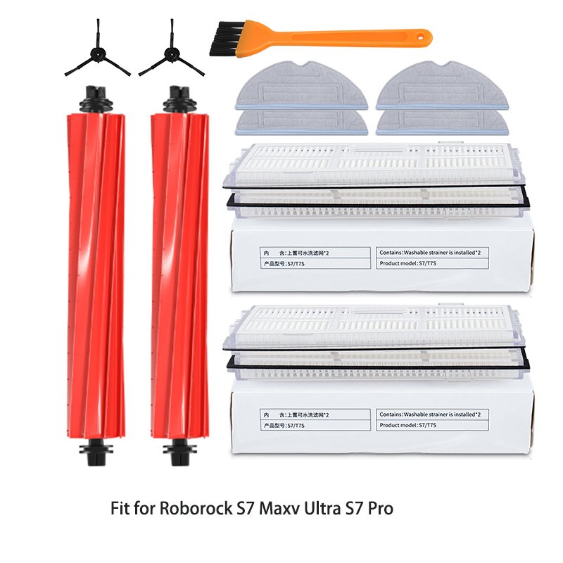 

Комплект аксессуаров для пылесоса Roborock S7 Max Ultra S7 Max VRobot с основной боковой щеткой, подушечки для швабры, фильтры Hepa