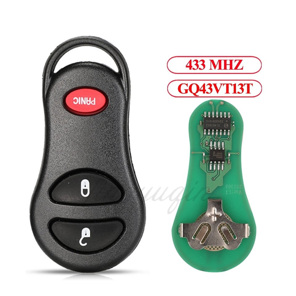 

Jingyuqin GQ43VT13T 3/4 кнопки дистанционного ключа автомобиля сигнализация 433 МГц для Jeep Dodge Durango Chrysler 300M Concorde 2001 2002 2003 2004
