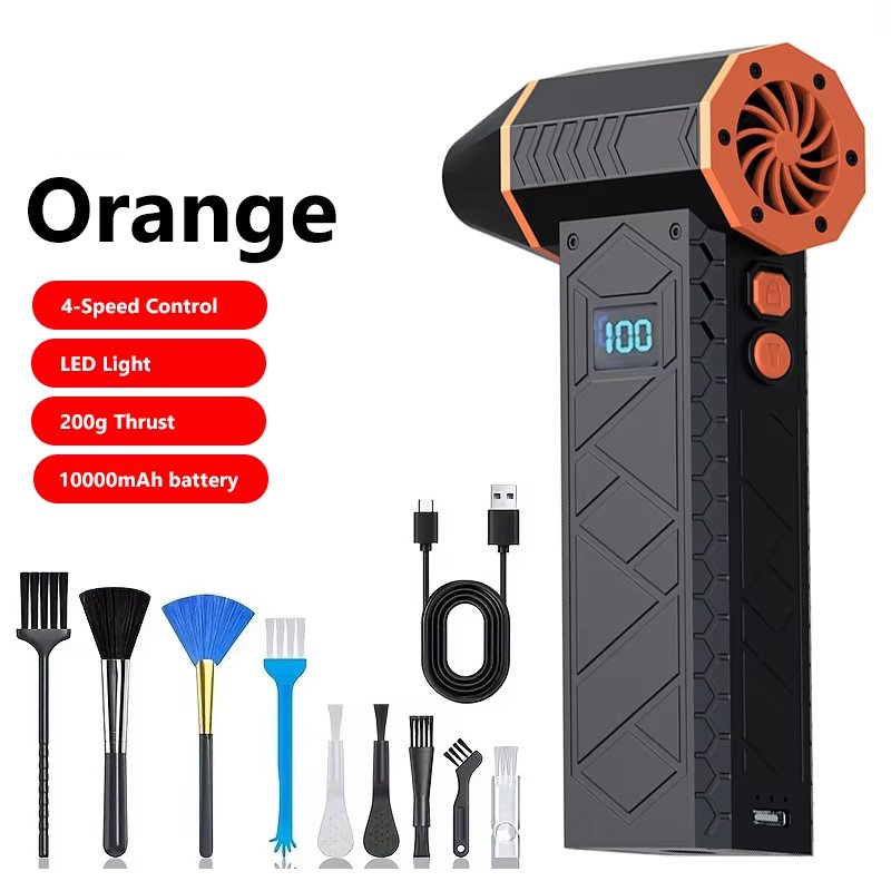 

280000 Мини-турбореактивный вентилятор об/мин, электрическая воздушная тряпка, регулируемая скорость ветра, турбо-сильный вентилятор, перезаряжаемый с подсветкой