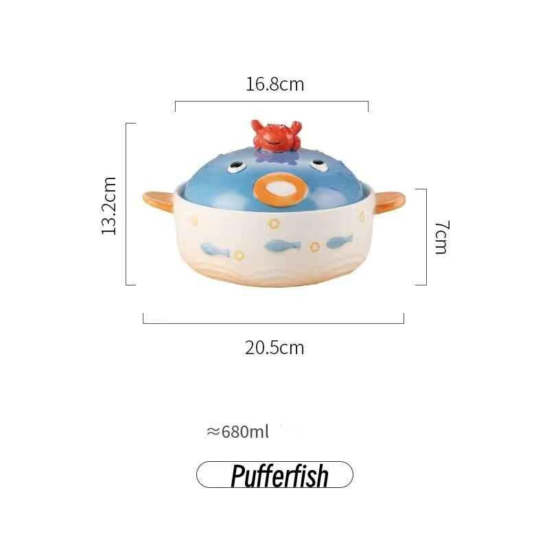 

Керамическая миска Kawaii Crab Ramen