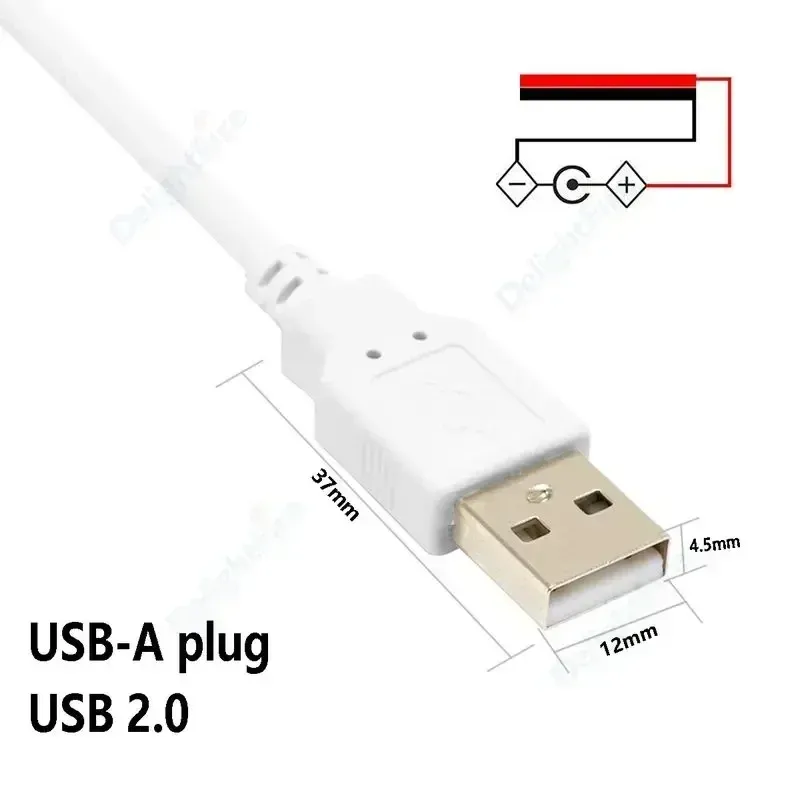 

DelightFire DC connector cable wire USB 2.0