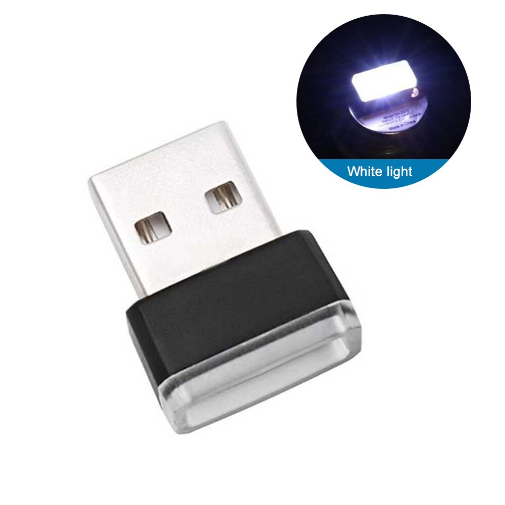 

Миниатюрная Светодиодная лампа для салона автомобиля с Usb, аварийная декоративная лампа для создания атмосферы в салоне автомобиля, синяя белая RGB, автомобильные аксессуары, подсветка