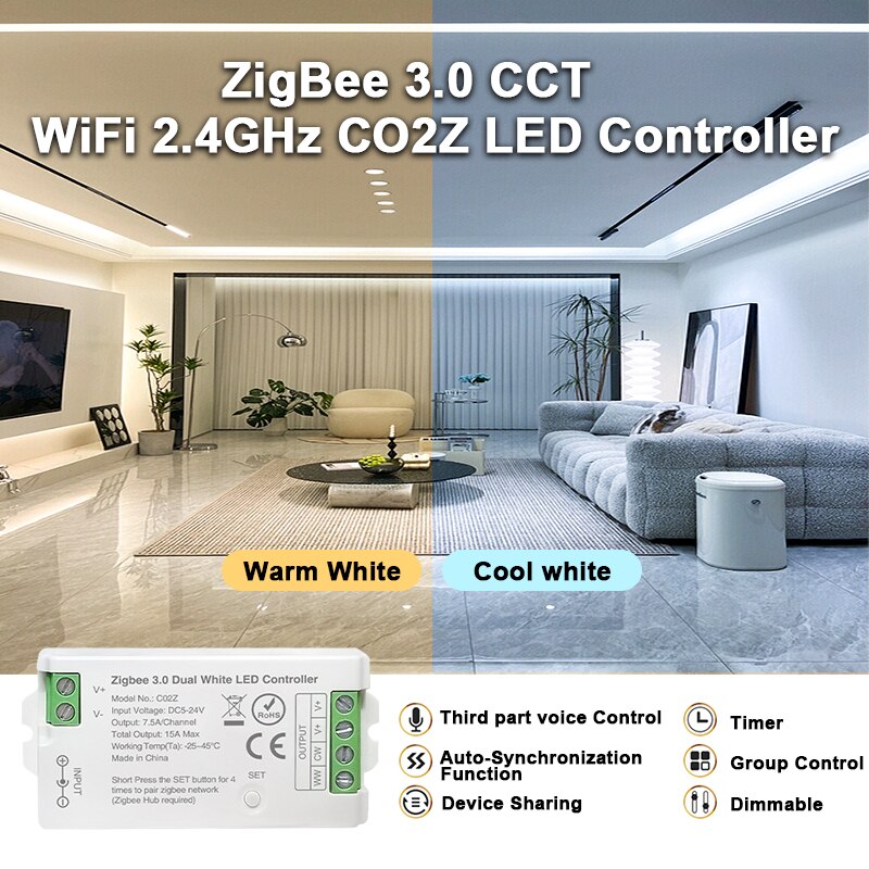 

Zigbee 3.0 WiFi RGBW LED контроллер