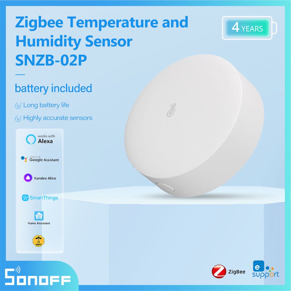 

Датчик температуры и влажности SONOFF Zigbee SNZB-02P