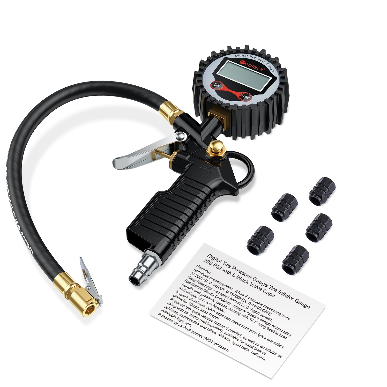 

Цифровой манометр Proster 200 PSI