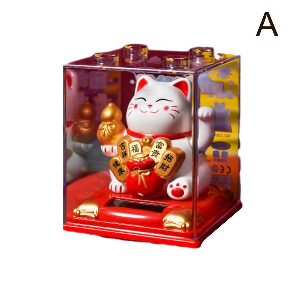 

Солнечная кошка Zhaocai из пластика