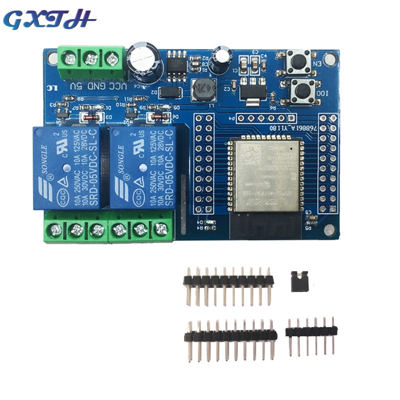 

ESP32-WROOM 2 WIFI реле канала модуль макетная плата вторичное развитие DC5-60V источник питания